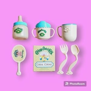 Vintage 80s Cabbage Patch Kids Baby Feeding & Accessories Set